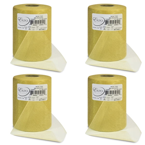 Expo Pack of 6 Shiny 6/" Tulle Spool of 100 Yards